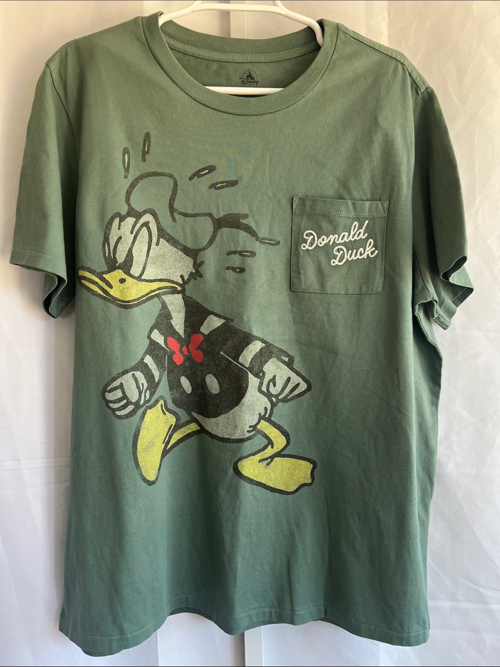 Disney Donald Duck Pocket Tee - Green with Yellow Accents